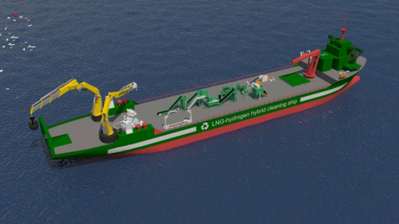 LNG/Hydrogen hybrid ships for the collection of marine debris scattered in the Pacific Ocean are coming! main image